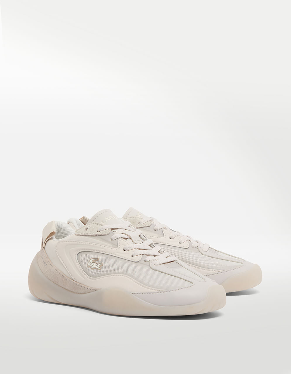 Tenis Lacoste Side Low 126 4 SFA Beige - Mujer