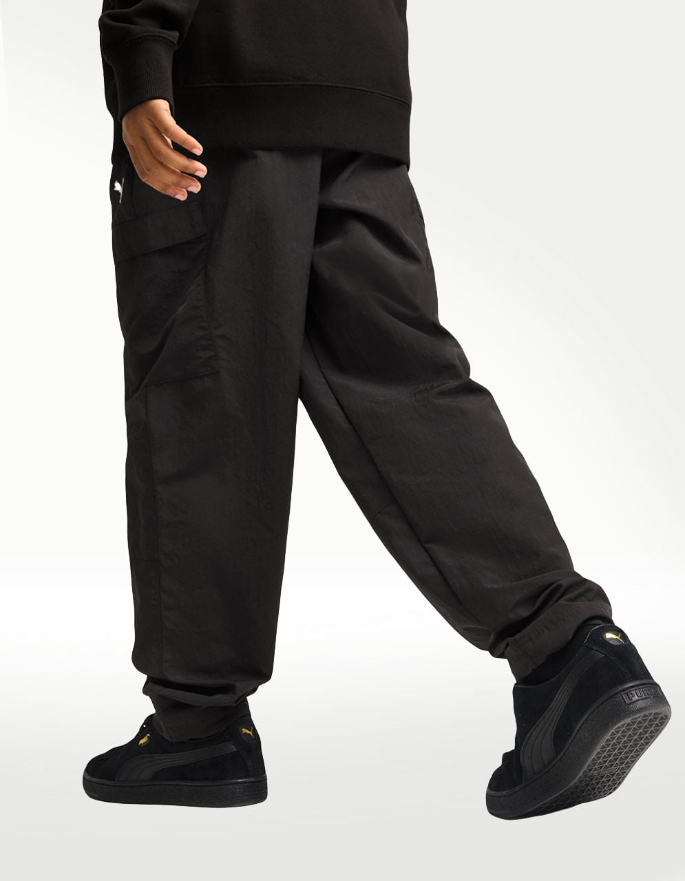 Pants Puma Wardrobe Ess Relaxed Cargo Negro - Niño