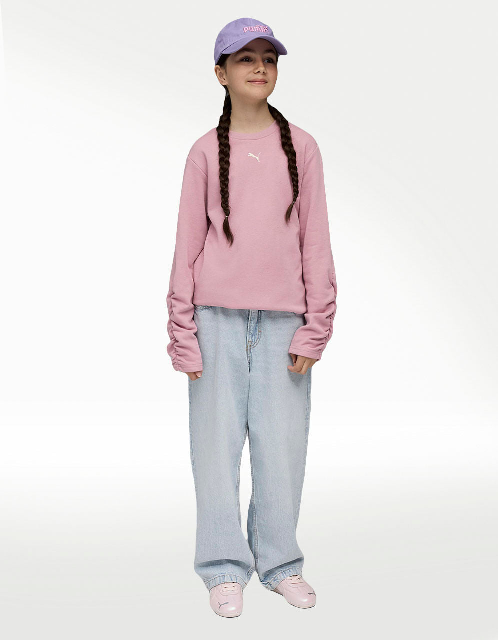 Sudadera Puma Bowtique Crew TR Rosa - Niña