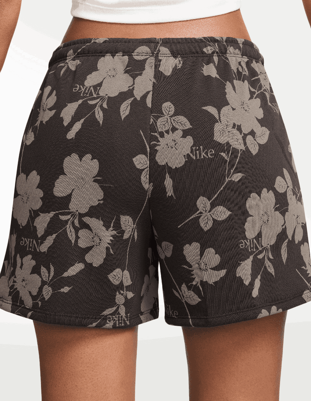 Short Nike W NSW NK CHLL FT MR 4 AOP Café - Mujer