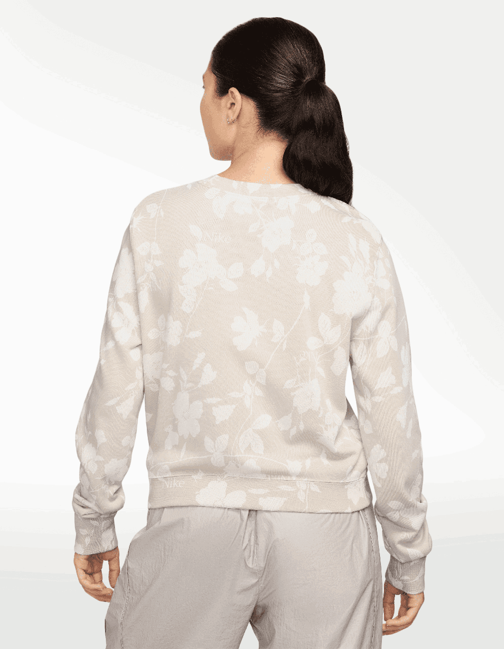 Sudadera Nike W NSW NK CHLL FT AOP Café - Mujer