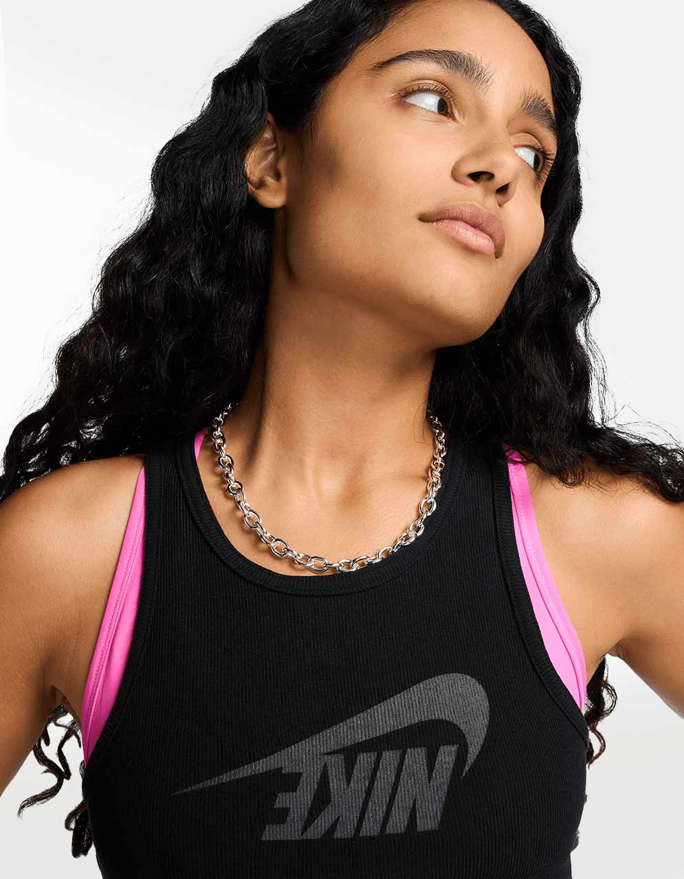 Playera Nike Dance Rib Negro - Mujer