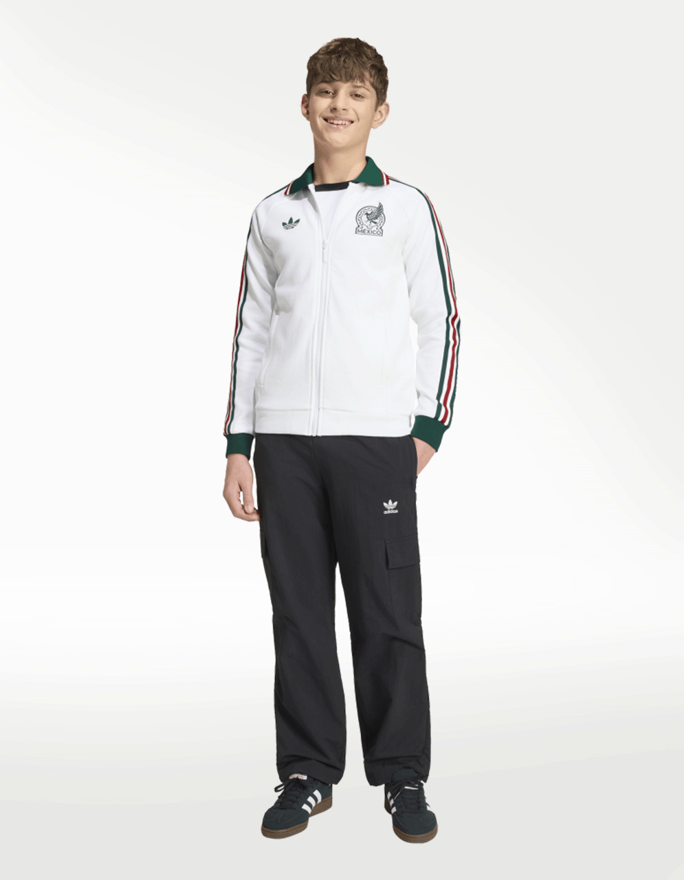 Chamarra Adidas Anthem Visitante Selección Nacional de México Blanco - Niño