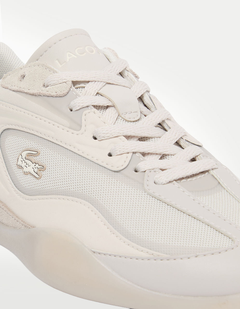 Tenis Lacoste Side Low 126 4 SFA Beige - Mujer