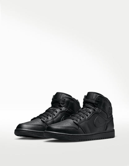 Tenis Nike Air Jordan 1 Mid Negro - Hombre