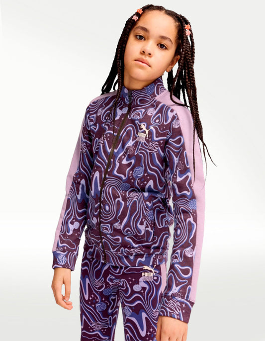 Chamarra Puma Lava Land Track TR Morado - Niña