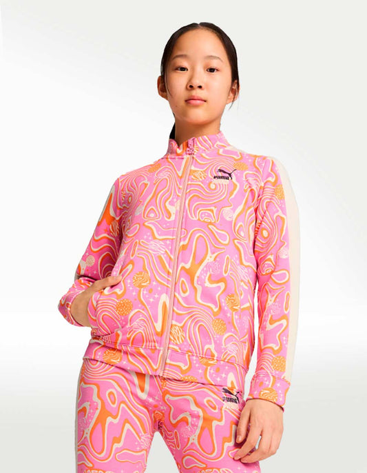 Chamarra Puma Lava Land Track TR Rosa - Niña