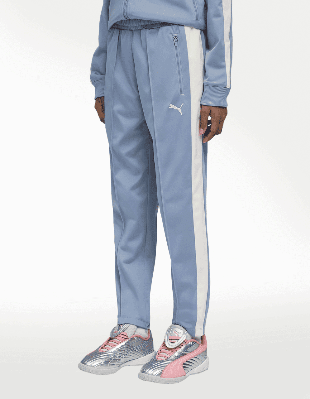 Pants Puma T7 Always On Slim Track Azul - Niña