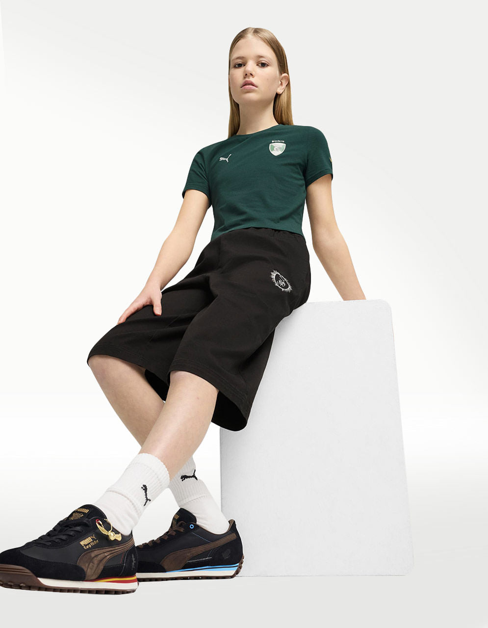 Short Puma X Harry Potter Relaxed Negro - Niño