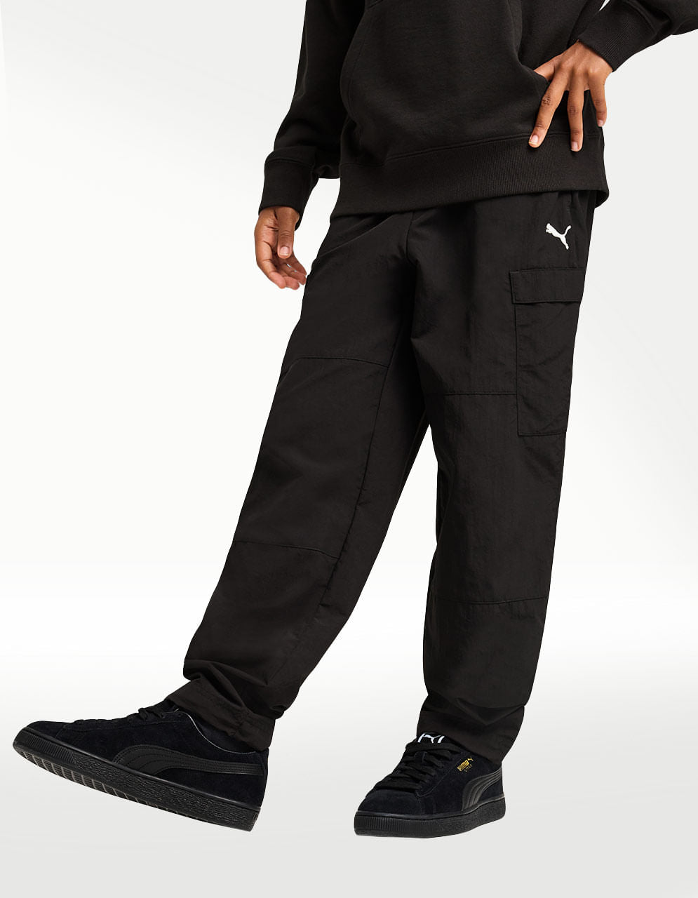 Pants Puma Wardrobe Ess Relaxed Cargo Negro - Niño