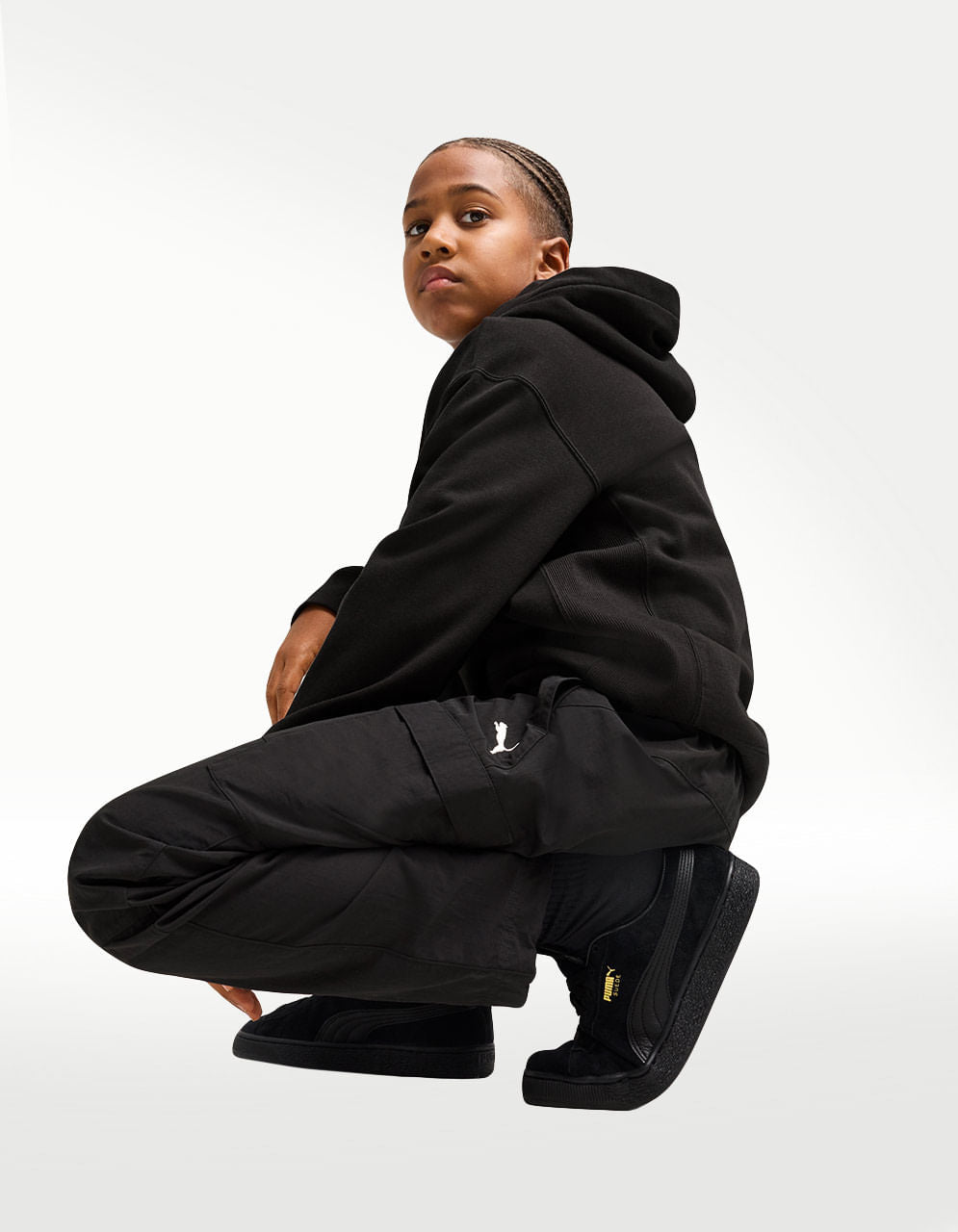 Pants Puma Wardrobe Ess Relaxed Cargo Negro - Niño