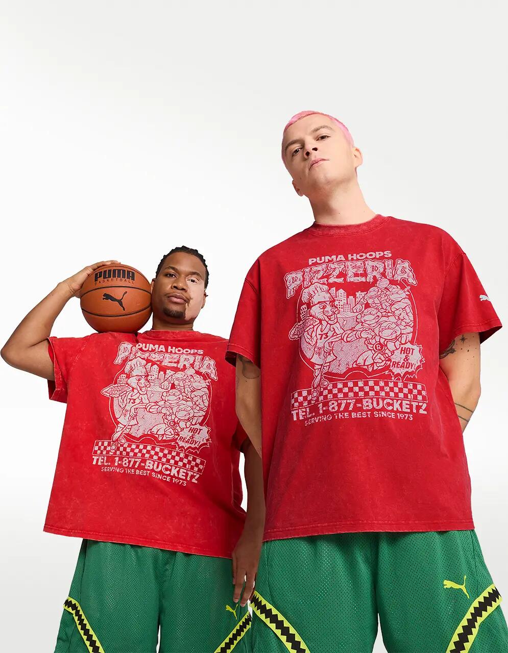 Playera Puma Hoops X TMNT I Rojo - Hombre