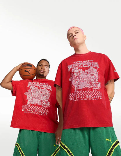 Playera Puma Hoops X TMNT I Rojo - Hombre