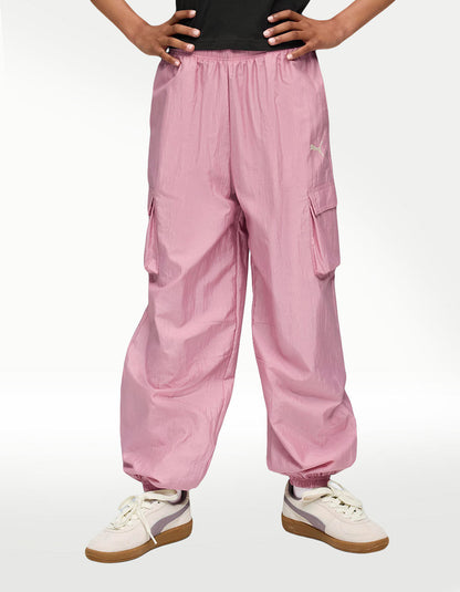 Pantalón Puma Bowtique Woven Rosa - Niña
