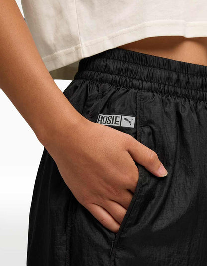 Pants Puma X Rosé T7 Relaxed Track Negro - Mujer