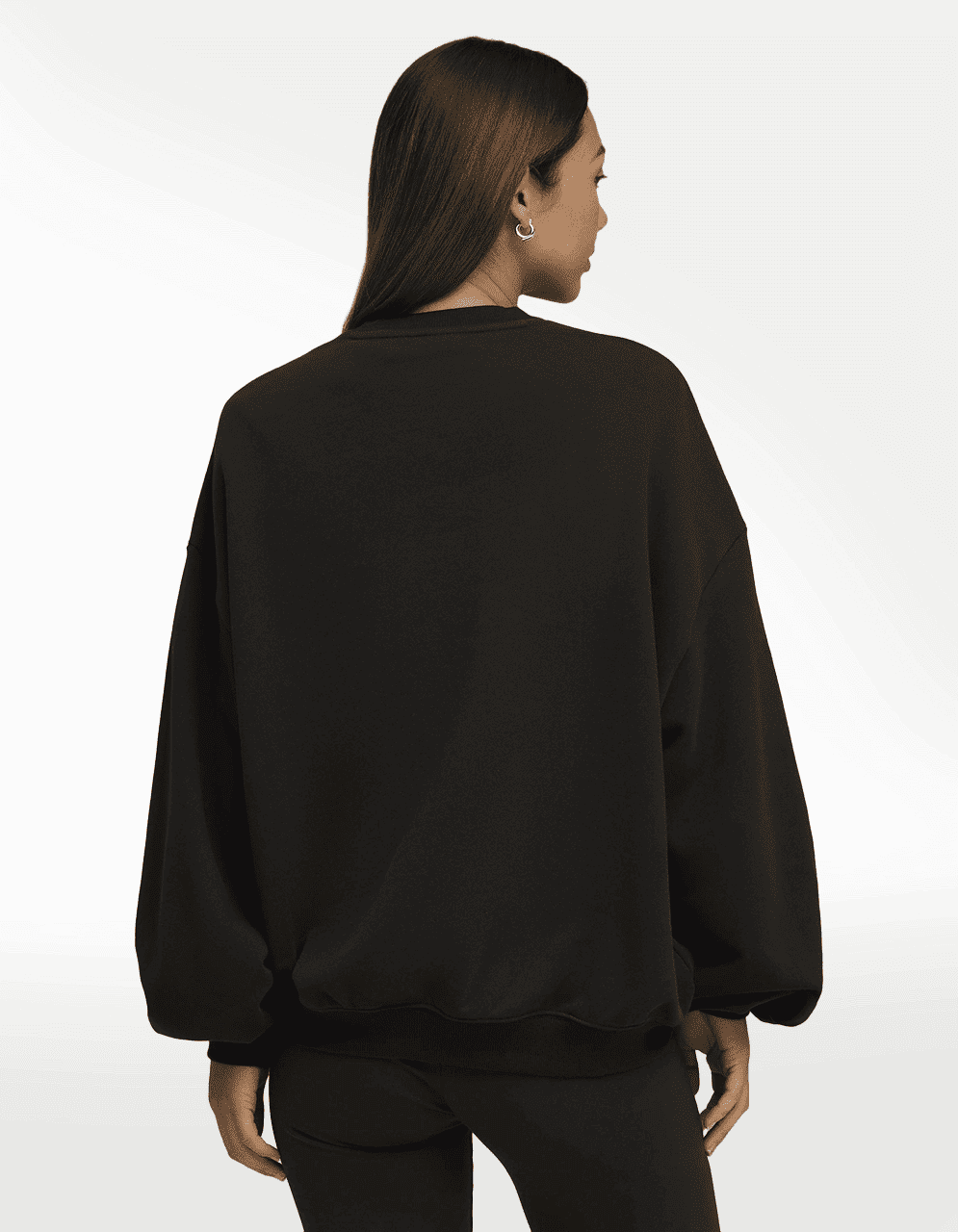 Sudadera Puma X Rosé Oversized Crew TR Negro - Mujer