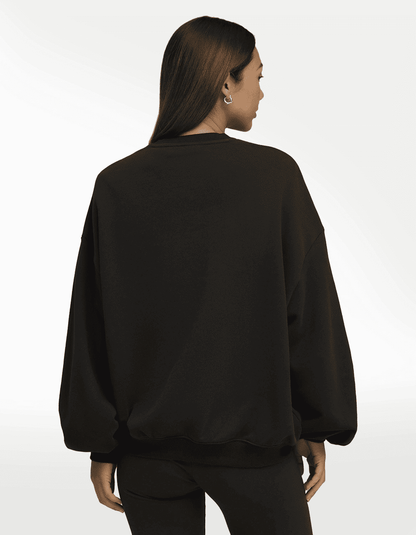 Sudadera Puma X Rosé Oversized Crew TR Negro - Mujer