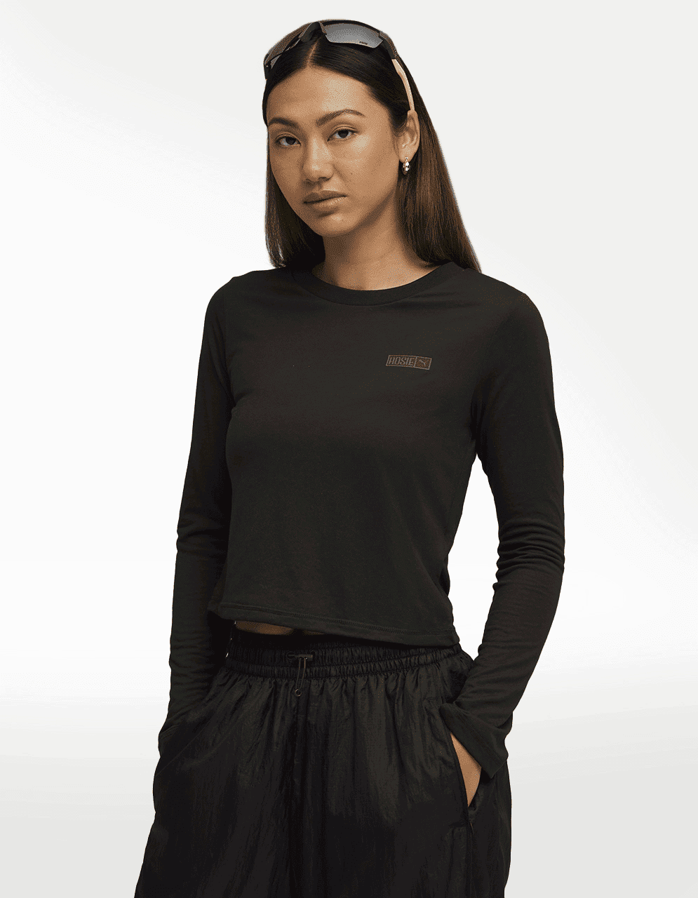 Playera Puma X Rosé Slim Longsleeve Negro - Mujer