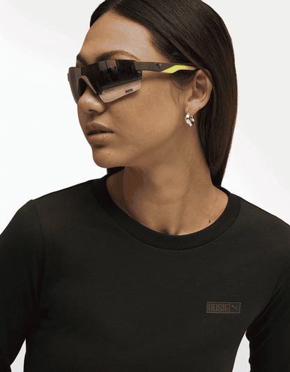 Playera Puma X Rosé Slim Longsleeve Negro - Mujer