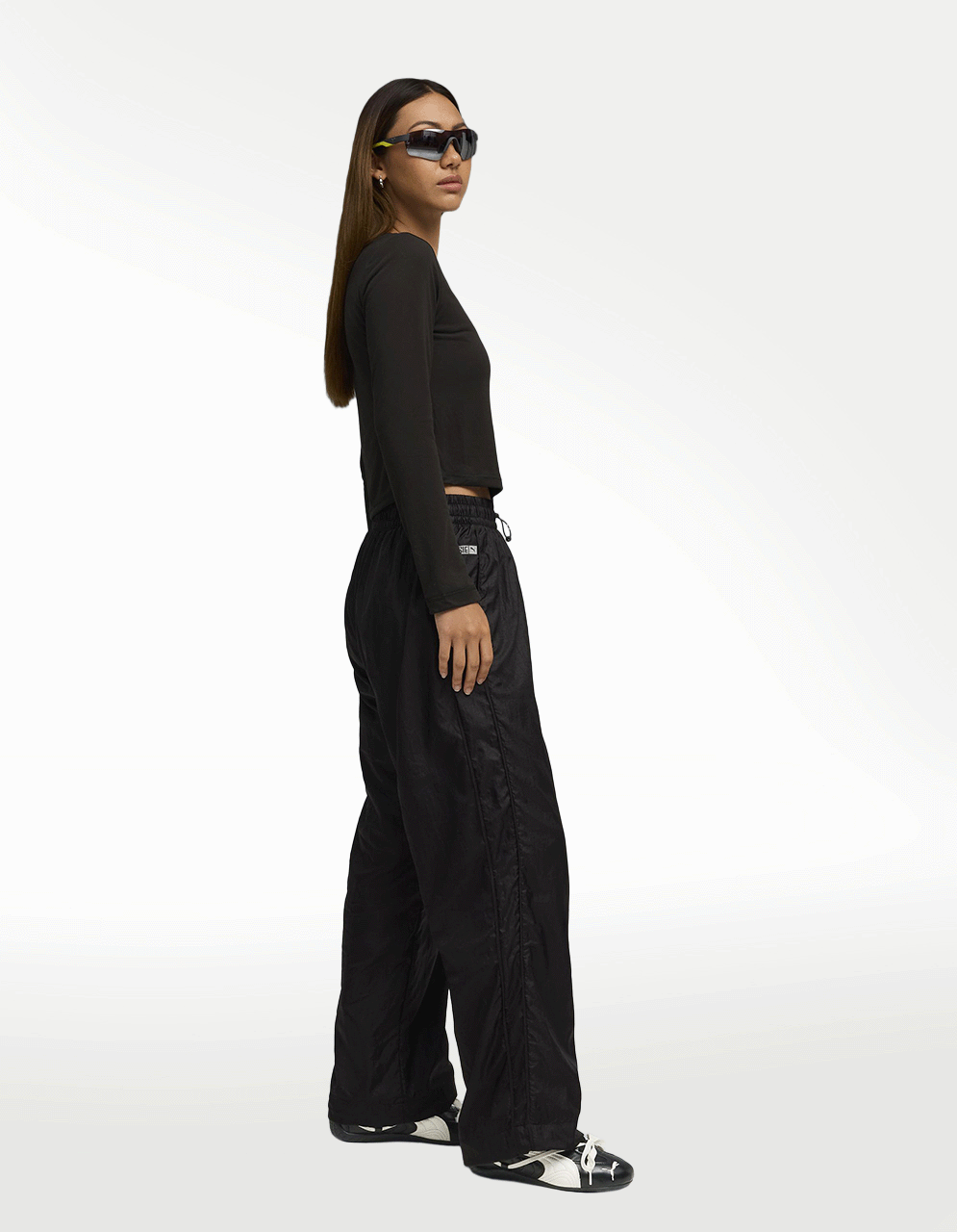 Playera Puma X Rosé Slim Longsleeve Negro - Mujer
