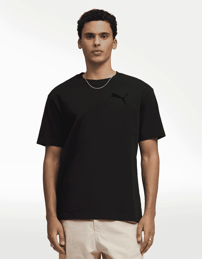 Playera Puma Ess Elevated Cat Log Negro - Hombre