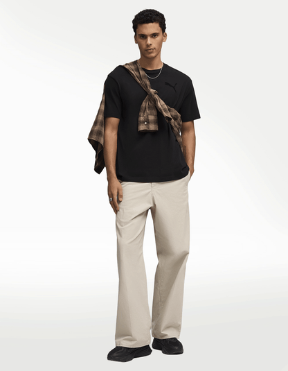 Playera Puma Ess Elevated Cat Log Negro - Hombre