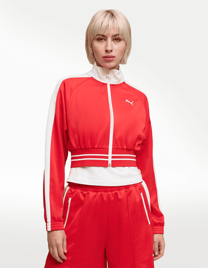 Chaqueta Puma T7 Pique Relaxed Cro Rojo - Mujer