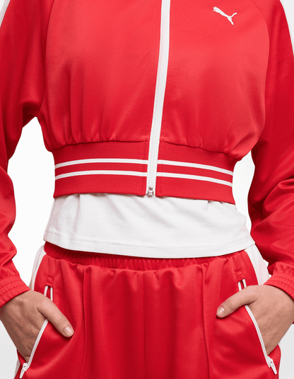Chaqueta Puma T7 Pique Relaxed Cro Rojo - Mujer