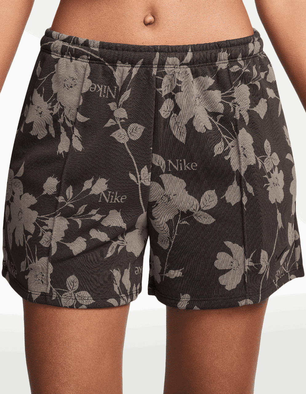 Short Nike W NSW NK CHLL FT MR 4 AOP Café - Mujer