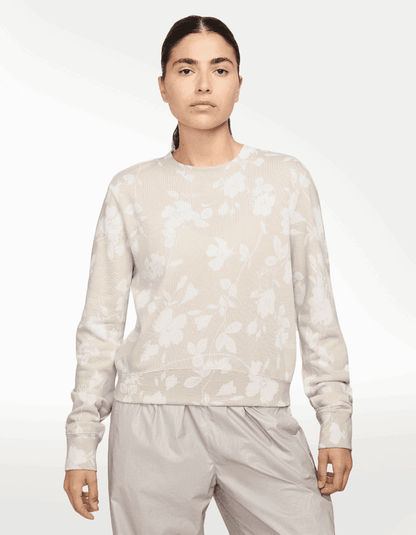 Sudadera Nike W NSW NK CHLL FT AOP Café - Mujer