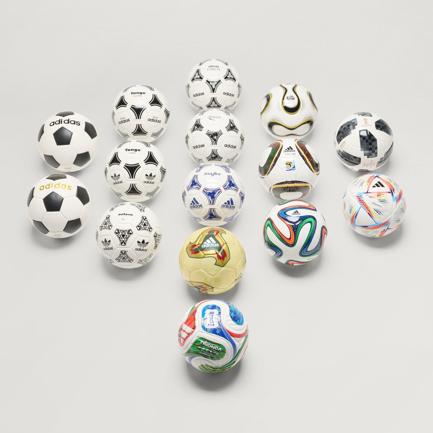 KIT ADIDAS MINIBALONES HISTORICOS COPA MUNDIAL FIFA 2026
