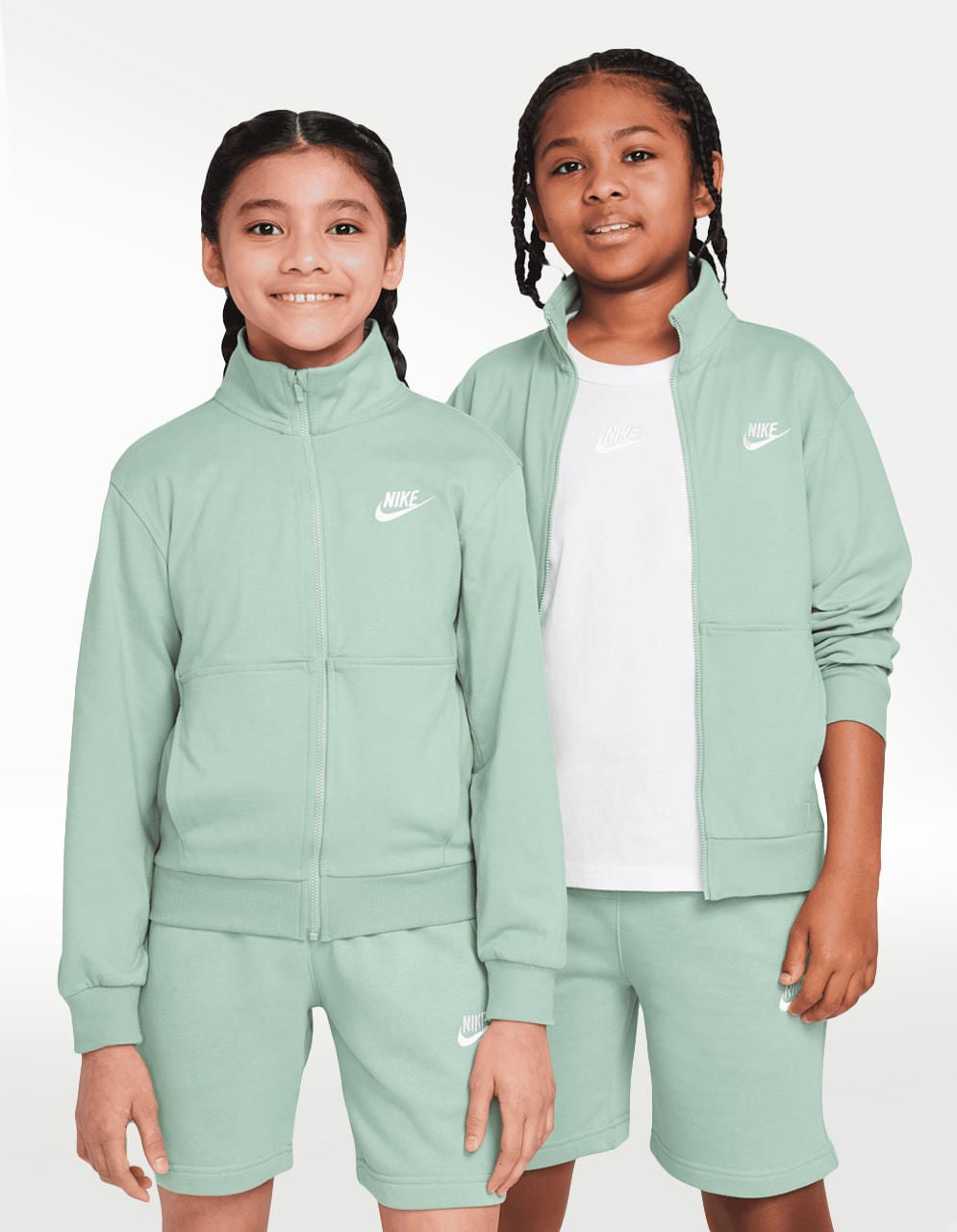 Chamarra Nike NSW Club Knit FZ LS Verde - Niño