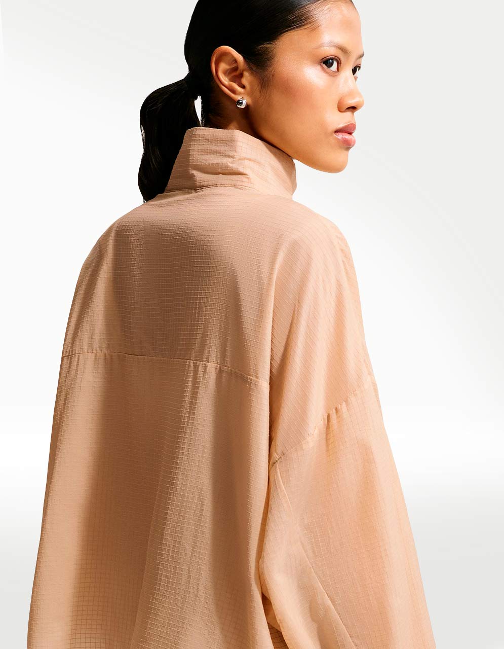 Chamarra Nike W NSW Ltwt Ripswr Café - Mujer