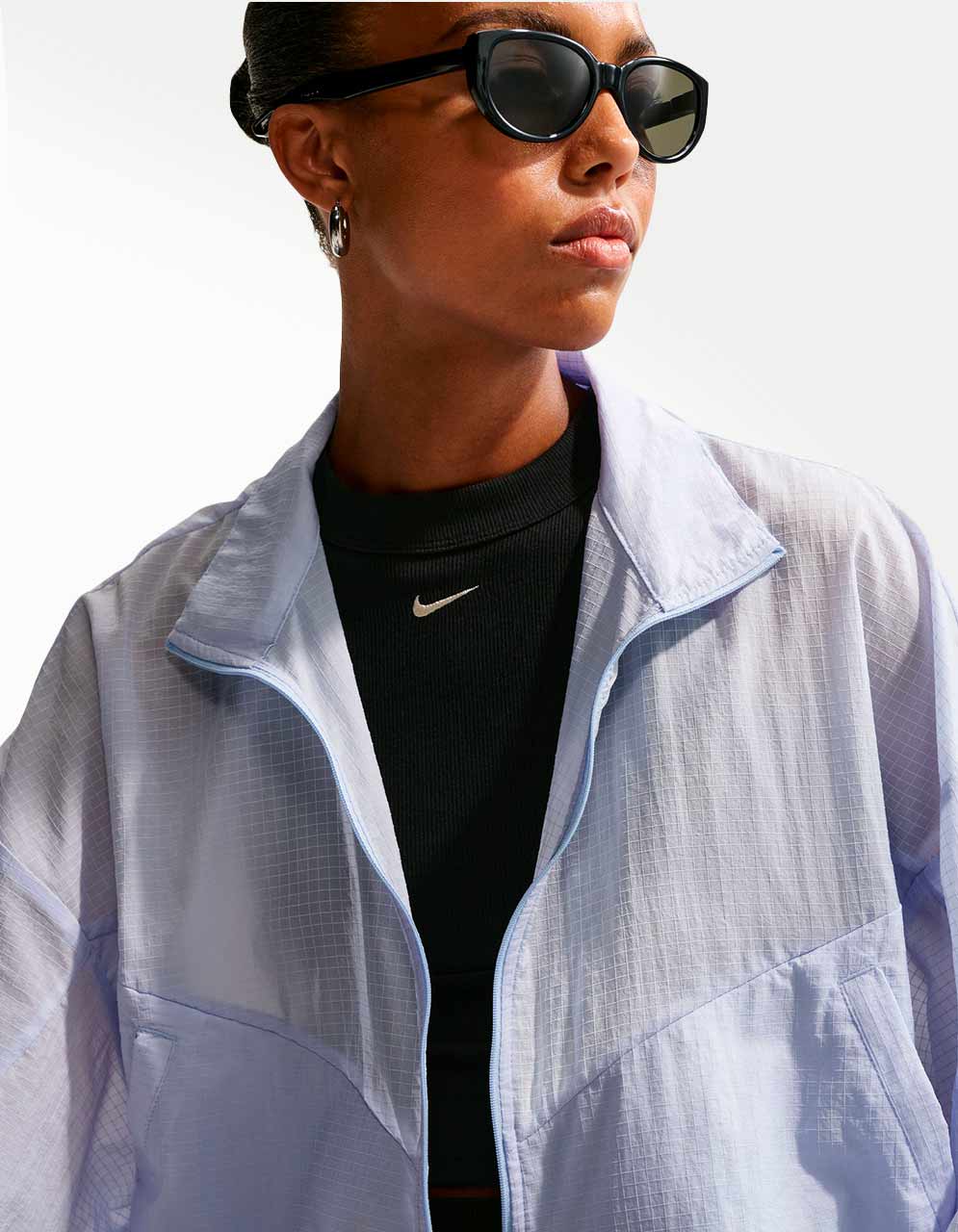 Chamarra Nike NSW Ltwt Ripswr Azul - Mujer