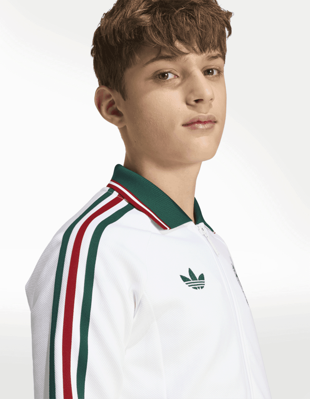 Chamarra Adidas Anthem Visitante Selección Nacional de México Blanco - Niño