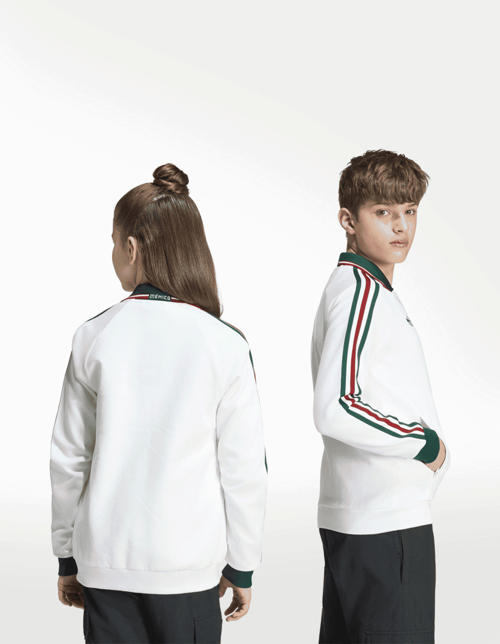 Chamarra Adidas Anthem Visitante Selección Nacional de México Blanco - Niño
