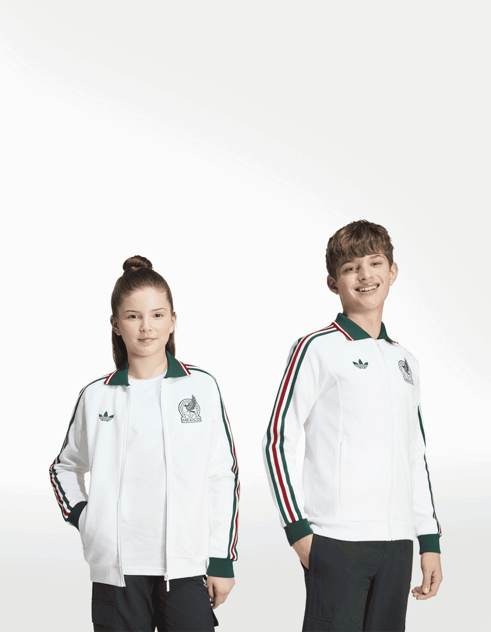 Chamarra Adidas Anthem Visitante Selección Nacional de México Blanco - Niño