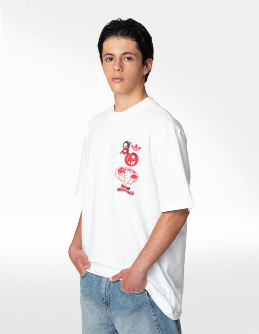 Playera Adidas GFX T Blanco - Hombre