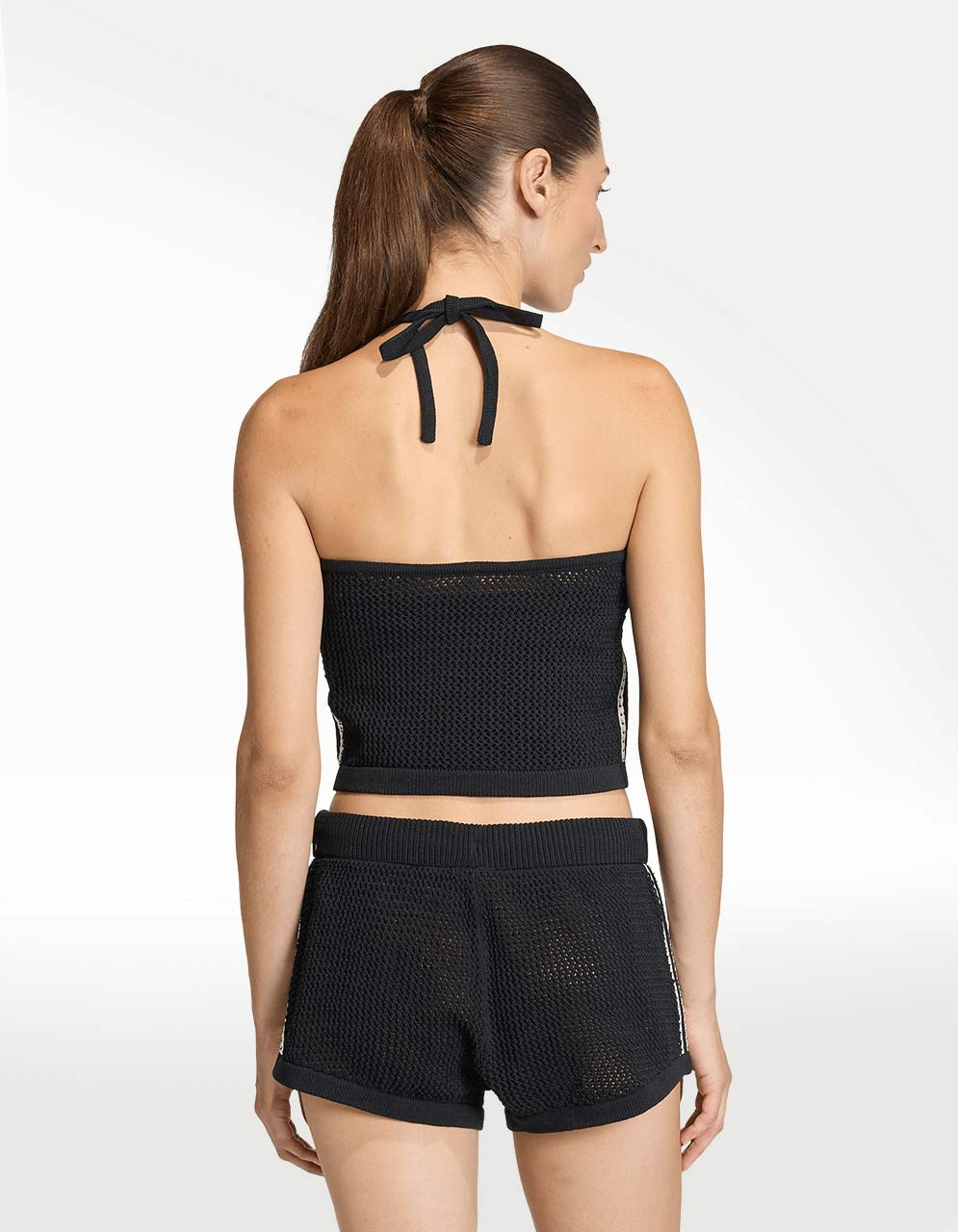 Crop Top Adidas Crochet Negro - Mujer