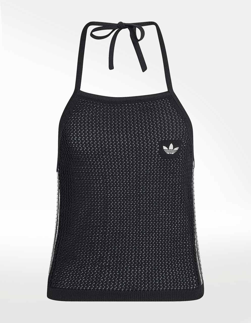 Crop Top Adidas Crochet Negro - Mujer