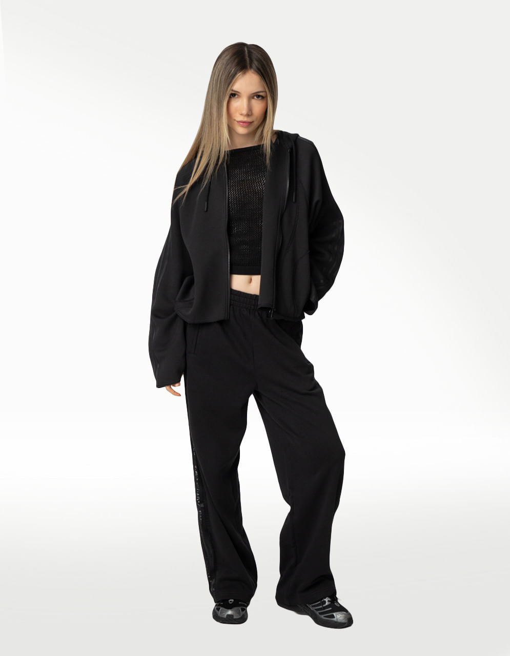 Sudadera Adidas Teamgeist ZP HD Negro - Mujer