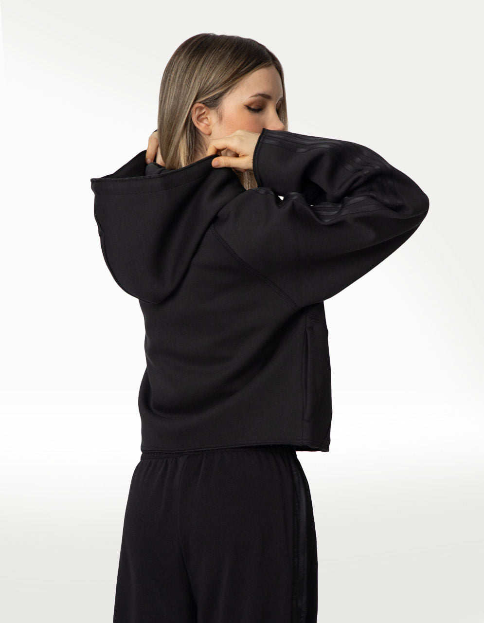 Sudadera Adidas Teamgeist ZP HD Negro - Mujer