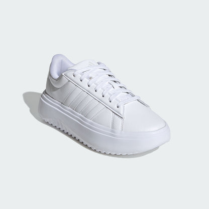 Tenis Adidas Grand Court Plataforma Mujer - Blanco