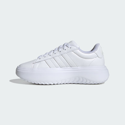 Tenis Adidas Grand Court Plataforma Mujer - Blanco