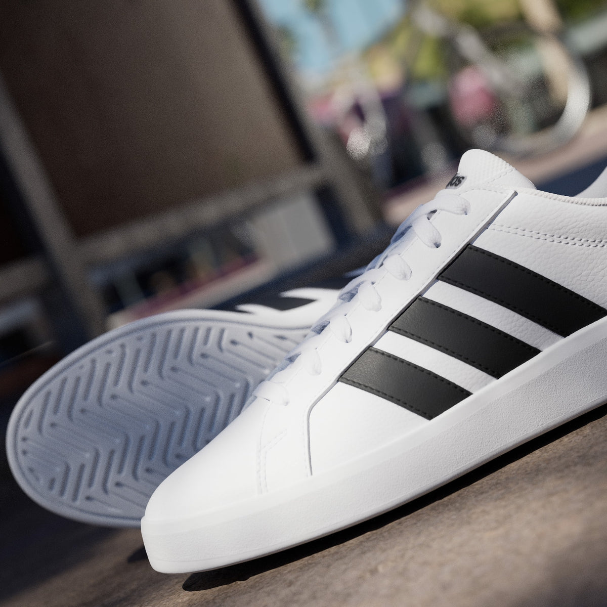 Tenis Adidas Grand Court Base 3.0 Blanco - Hombre